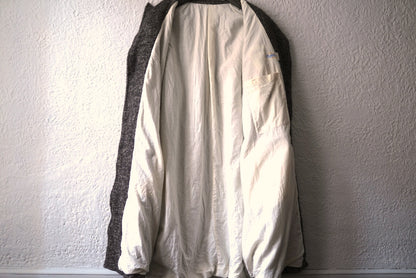 18AW Long Pilgrim Coat ウールヘリンボーンオーバーコート / the Crooked Tailor(ザ クルーキッドテーラー)