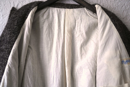 18AW Long Pilgrim Coat ウールヘリンボーンオーバーコート / the Crooked Tailor(ザ クルーキッドテーラー)