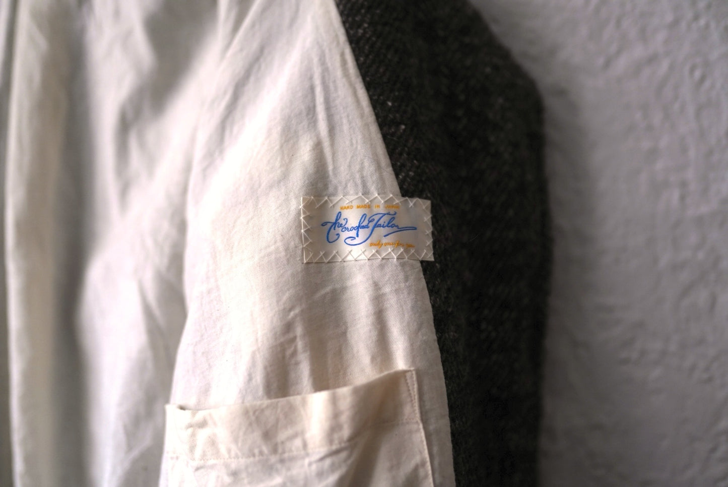 18AW Long Pilgrim Coat ウールヘリンボーンオーバーコート / the Crooked Tailor(ザ クルーキッドテーラー)