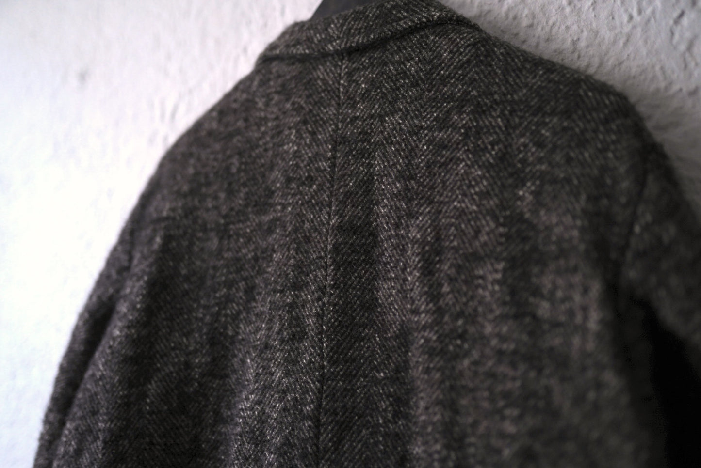 18AW Long Pilgrim Coat ウールヘリンボーンオーバーコート / the Crooked Tailor(ザ クルーキッドテーラー)