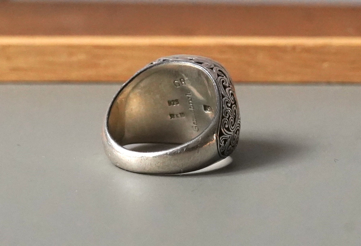 GR18 Mediterranean Round Shape Ring Square シルバーリング K18 / Gerochristo(ジェロクリスト)