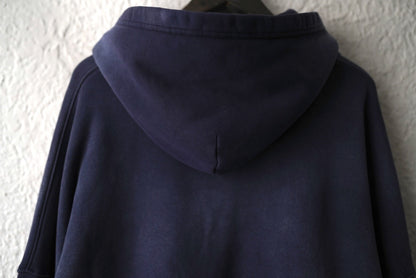 OVERSIZE CROP HOODIE ヴィンテージ加工プルオーバーパーカー / MOOJI MOOJI(ムージムージ)