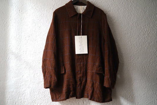 17AW Soutien Collar Tent Line Mac Coat ステンカラーウールチェックマックコート / the Crooked Tailor ザ クルーキッドテーラー