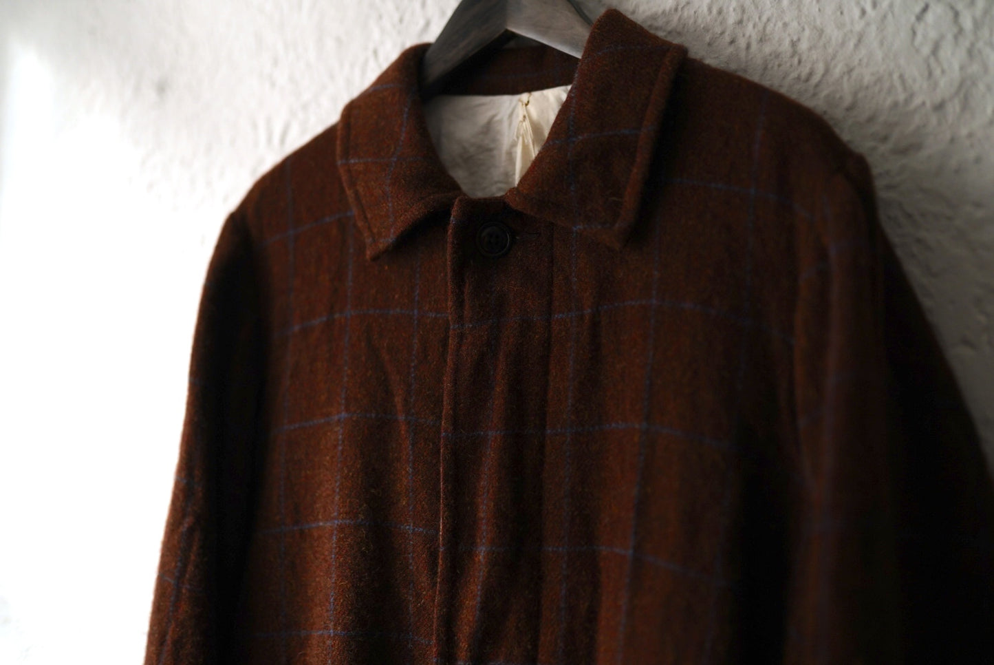 17AW Soutien Collar Tent Line Mac Coat ステンカラーウールチェックマックコート / the Crooked Tailor ザ クルーキッドテーラー