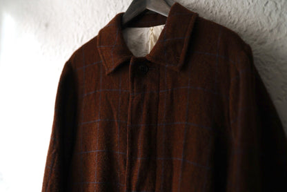 17AW Soutien Collar Tent Line Mac Coat ステンカラーウールチェックマックコート / the Crooked Tailor ザ クルーキッドテーラー