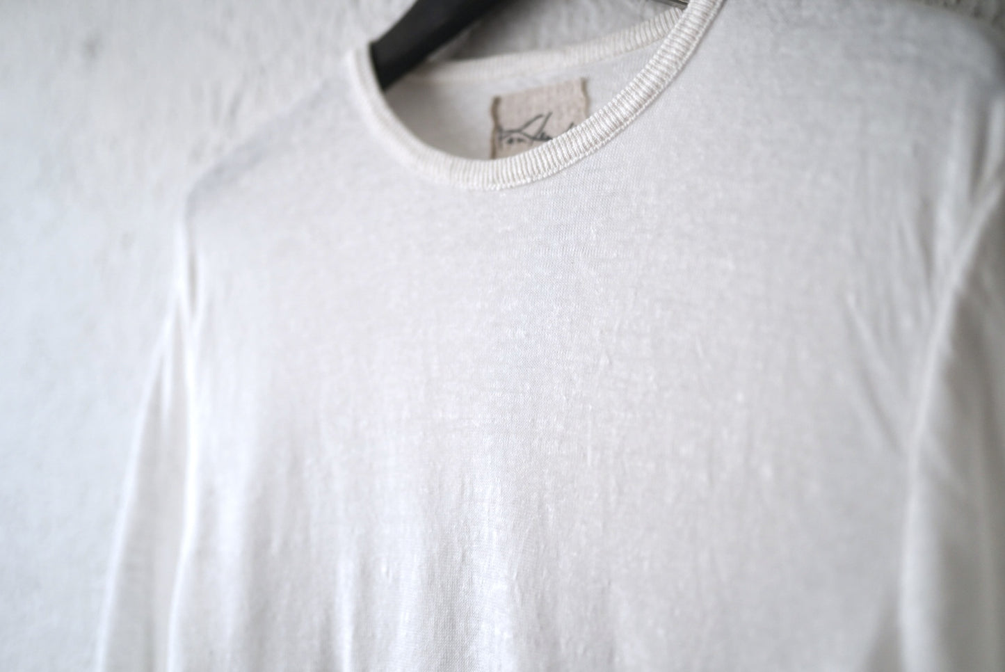 2重クルーネックニットセーター 長袖Tシャツ / Kenland Linen(ケンランドリネン)