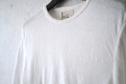 2重クルーネックニットセーター 長袖Tシャツ / Kenland Linen(ケンランドリネン)
