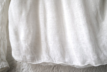 2重クルーネックニットセーター 長袖Tシャツ / Kenland Linen(ケンランドリネン)