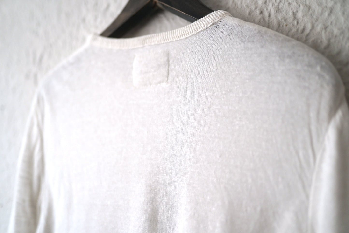 2重クルーネックニットセーター 長袖Tシャツ / Kenland Linen(ケンランドリネン)