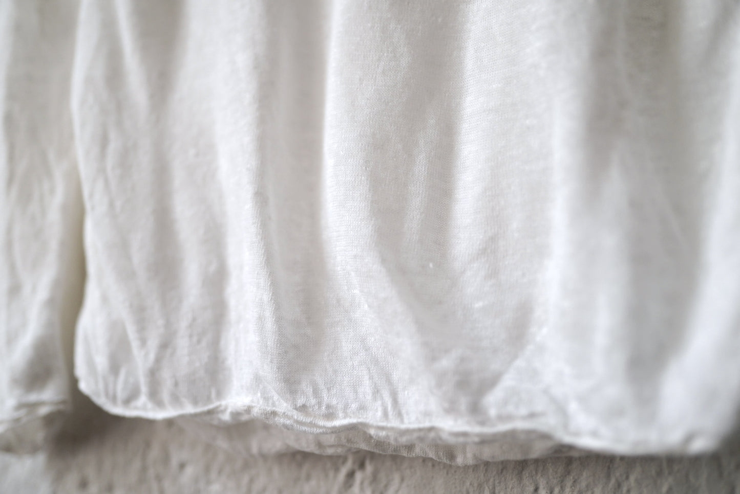 2重クルーネックニットセーター 長袖Tシャツ / Kenland Linen(ケンランドリネン)