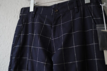 20AW ウィンドウペンチェックサルエルパンツ / sulvam(サルバム)