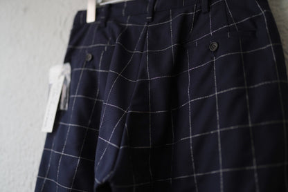 20AW ウィンドウペンチェックサルエルパンツ / sulvam(サルバム)