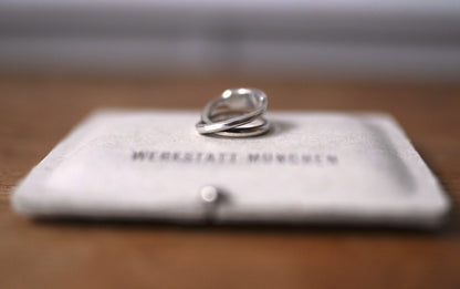 Cross Ring Forged 2重シルバーリング / WERKSTATT:MUNCHEN(ワークスタットミュンヘン)