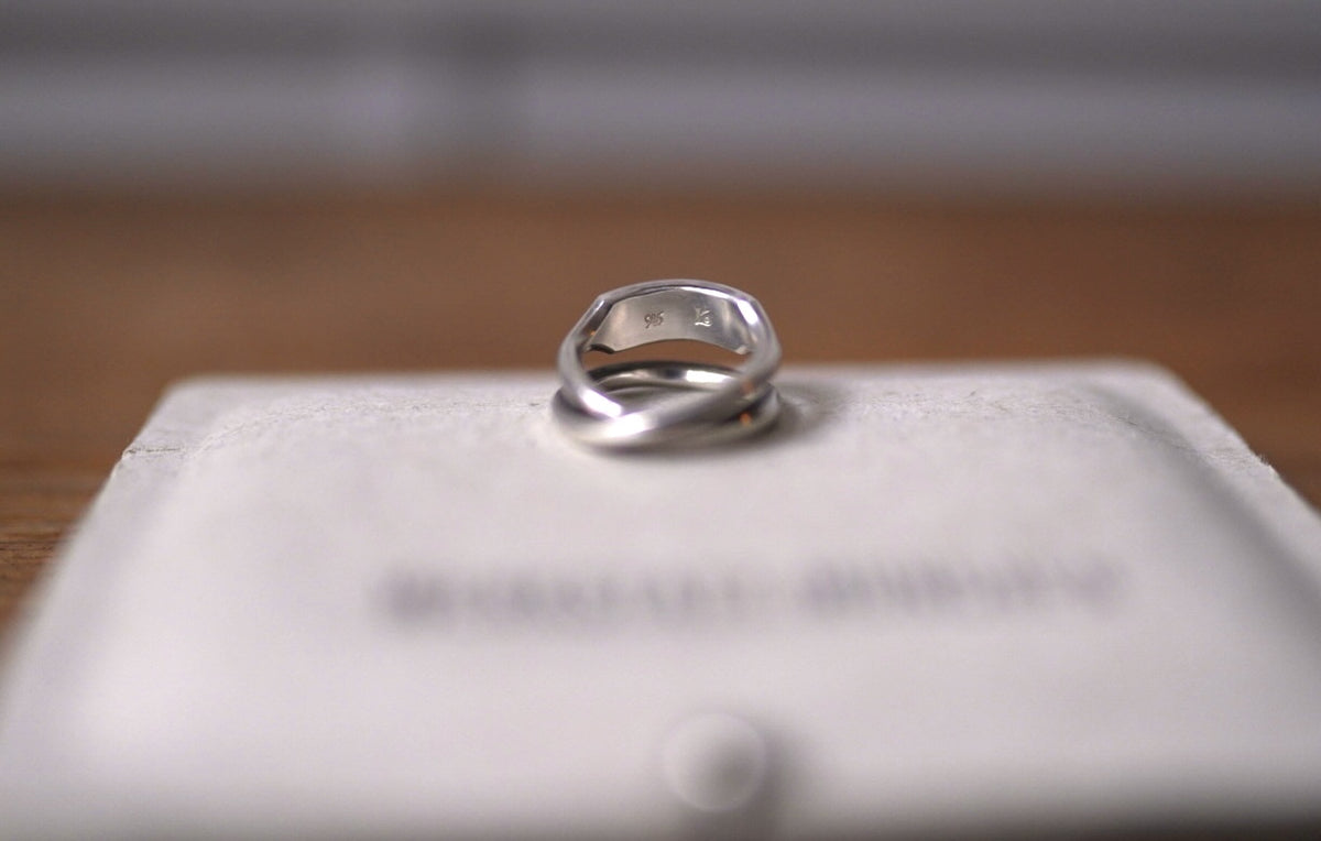 Cross Ring Forged 2重シルバーリング / WERKSTATT:MUNCHEN(ワークスタットミュンヘン)