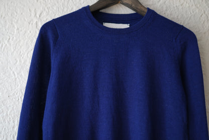 ロイヤルアルパカクルーネックニットセーター ブルー / THE INOUE BROTHERS(ザ イノウエブラザーズ)