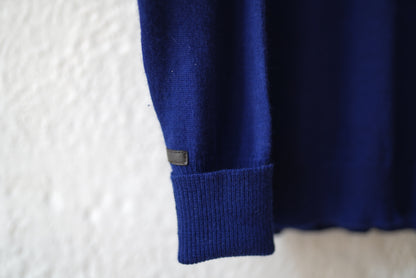 ロイヤルアルパカクルーネックニットセーター ブルー / THE INOUE BROTHERS(ザ イノウエブラザーズ)