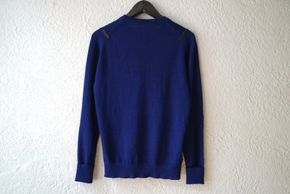 ロイヤルアルパカクルーネックニットセーター ブルー / THE INOUE BROTHERS(ザ イノウエブラザーズ)