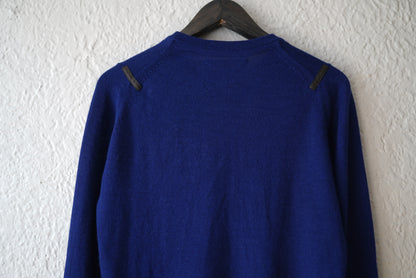 ロイヤルアルパカクルーネックニットセーター ブルー / THE INOUE BROTHERS(ザ イノウエブラザーズ)