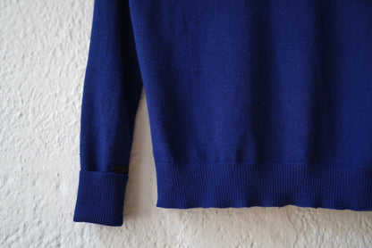 ロイヤルアルパカクルーネックニットセーター ブルー / THE INOUE BROTHERS(ザ イノウエブラザーズ)