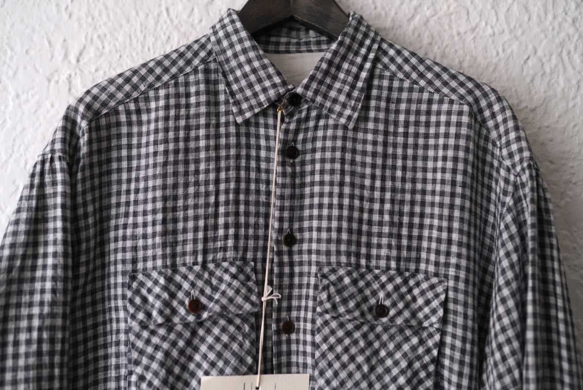 25SS Regular Collar Field Over Shirts オーバーサイズチェックシャツ / the Crooked Tailor(ザ クルーキッドテーラー)