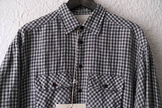 25SS Regular Collar Field Over Shirts オーバーサイズチェックシャツ / the Crooked Tailor(ザ クルーキッドテーラー)