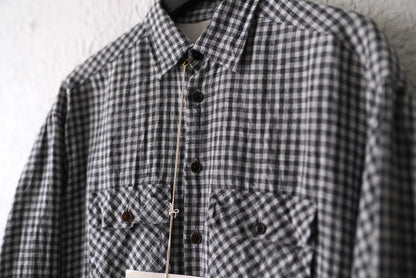 25SS Regular Collar Field Over Shirts オーバーサイズチェックシャツ / the Crooked Tailor(ザ クルーキッドテーラー)