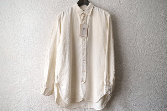 21SS SCALLOPED SHIRT ヴィンテージフレンチリネンシャツ / OLIVER CHURCH(オリバーチャーチ)
