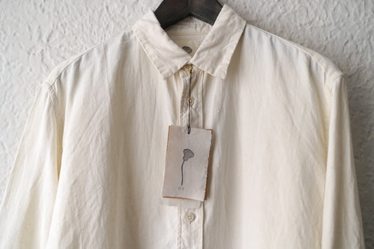 21SS SCALLOPED SHIRT ヴィンテージフレンチリネンシャツ / OLIVER CHURCH(オリバーチャーチ)