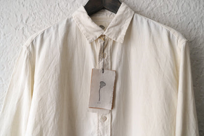 21SS SCALLOPED SHIRT ヴィンテージフレンチリネンシャツ / OLIVER CHURCH(オリバーチャーチ)