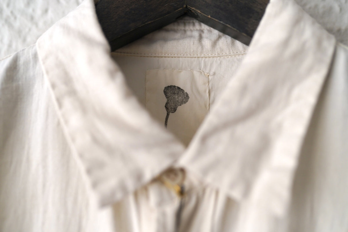 21SS SCALLOPED SHIRT ヴィンテージフレンチリネンシャツ / OLIVER CHURCH(オリバーチャーチ)