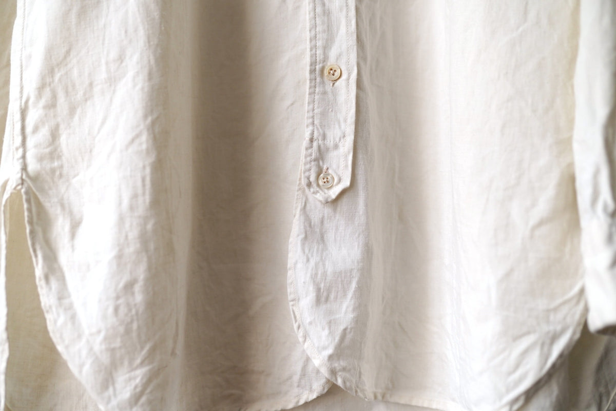 21SS SCALLOPED SHIRT ヴィンテージフレンチリネンシャツ / OLIVER CHURCH(オリバーチャーチ)
