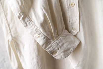 21SS SCALLOPED SHIRT ヴィンテージフレンチリネンシャツ / OLIVER CHURCH(オリバーチャーチ)