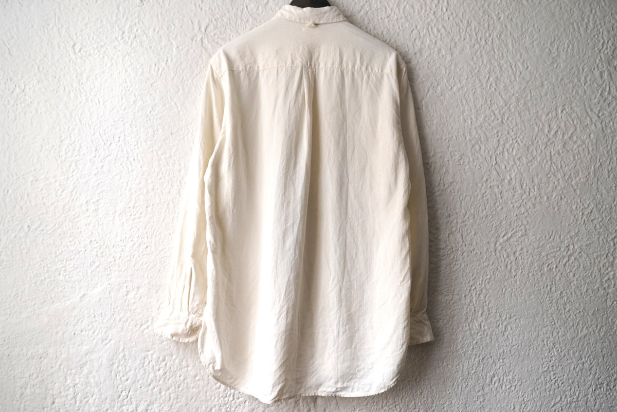 21SS SCALLOPED SHIRT ヴィンテージフレンチリネンシャツ / OLIVER CHURCH(オリバーチャーチ)