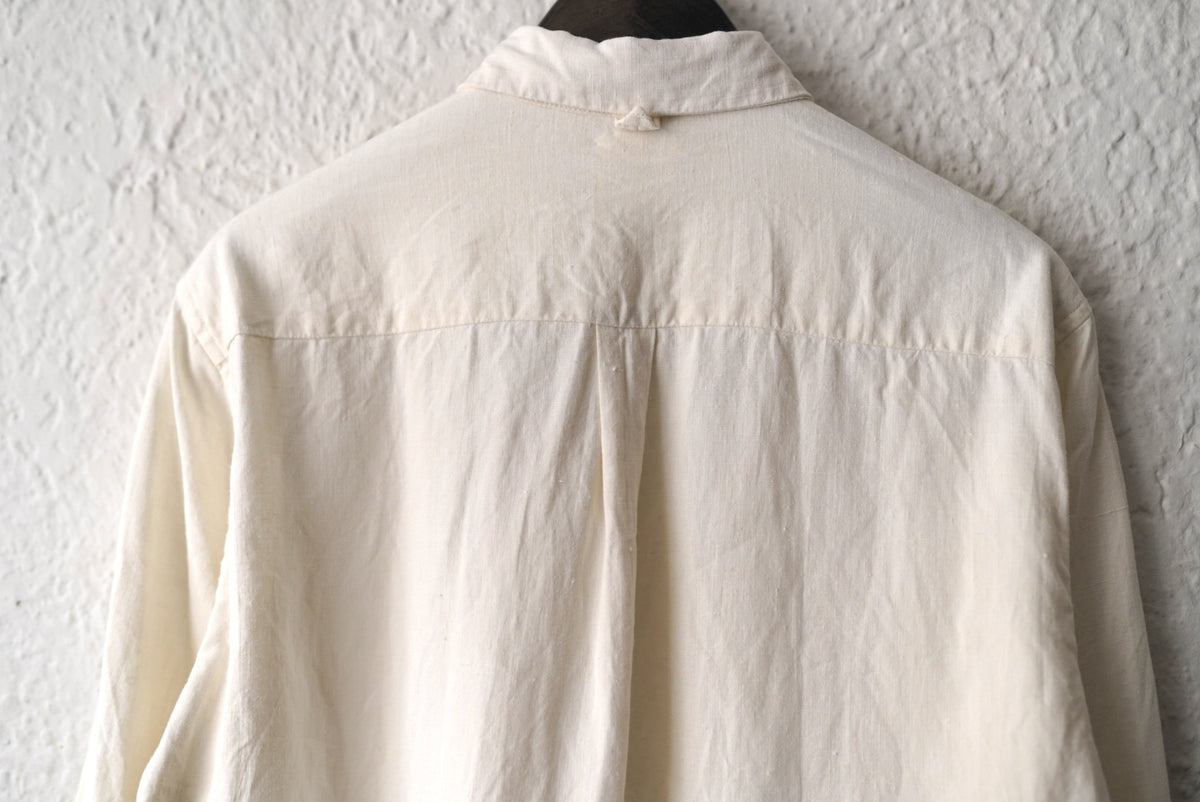21SS SCALLOPED SHIRT ヴィンテージフレンチリネンシャツ / OLIVER CHURCH(オリバーチャーチ)