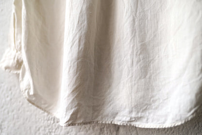 21SS SCALLOPED SHIRT ヴィンテージフレンチリネンシャツ / OLIVER CHURCH(オリバーチャーチ)