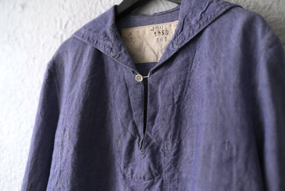 1950's フランス軍 フレンチリネンセーラーカラーシャツ / Vintage(ヴィンテージ)