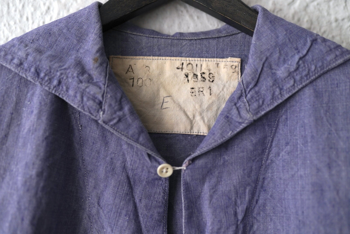 1950's フランス軍 フレンチリネンセーラーカラーシャツ / Vintage(ヴィンテージ)