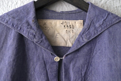 1950's フランス軍 フレンチリネンセーラーカラーシャツ / Vintage(ヴィンテージ)