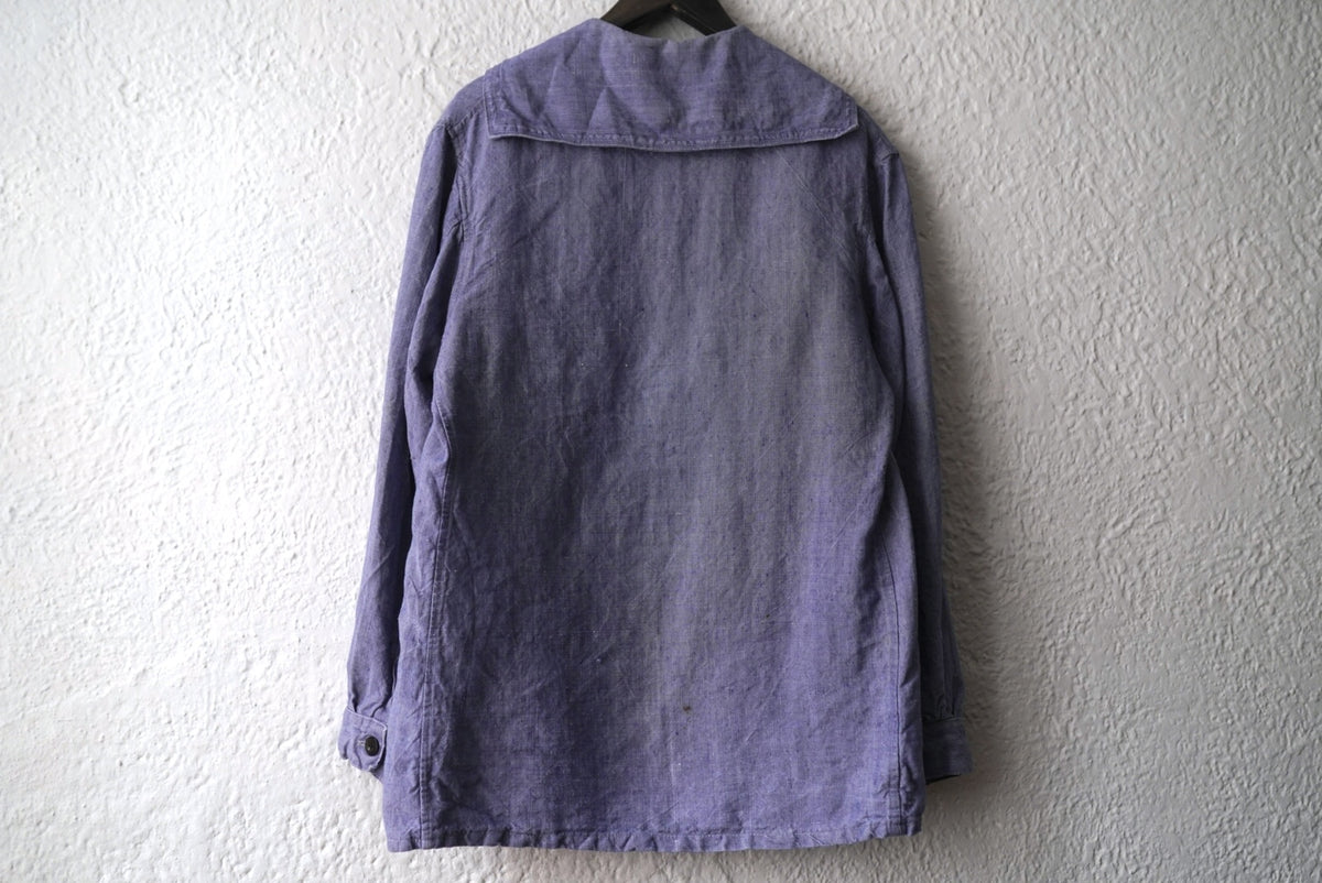 1950's フランス軍 フレンチリネンセーラーカラーシャツ / Vintage(ヴィンテージ)