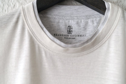 リネンコットンクルーネック半袖Tシャツ / BRUNELLO CUCINELLI(ブルネロクチネリ)