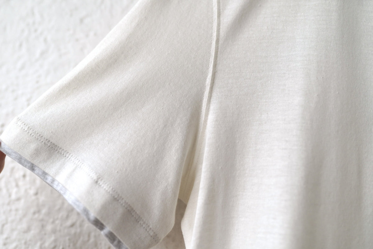 リネンコットンクルーネック半袖Tシャツ / BRUNELLO CUCINELLI(ブルネロクチネリ)