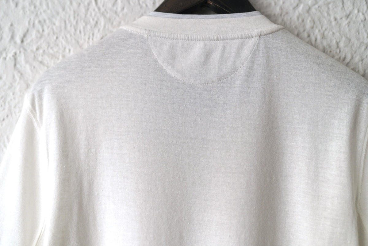 リネンコットンクルーネック半袖Tシャツ / BRUNELLO CUCINELLI(ブルネロクチネリ)