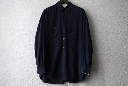 20AW Over Shirts ナローカラーダブルポケットオーバーシャツ / the Crooked Tailor(ザ クルーキッドテーラー)