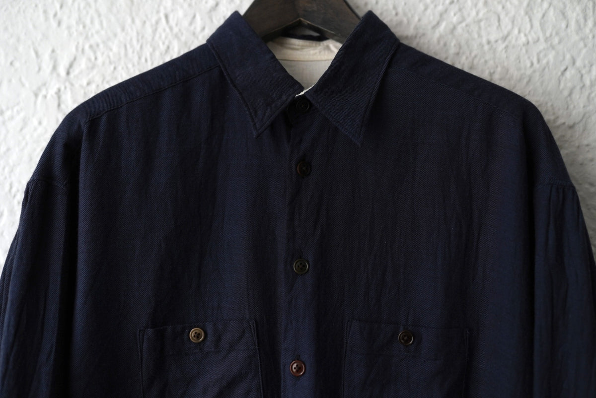 20AW Over Shirts ナローカラーダブルポケットオーバーシャツ / the Crooked Tailor(ザ クルーキッドテーラー)