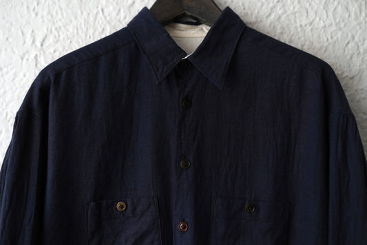 20AW Over Shirts ナローカラーダブルポケットオーバーシャツ / the Crooked Tailor(ザ クルーキッドテーラー)