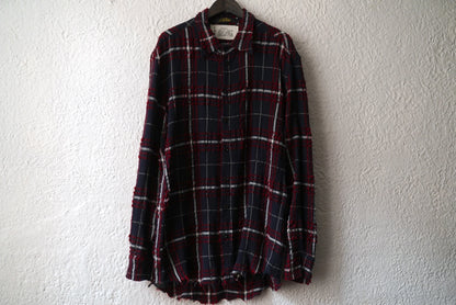 19AW コットンウールチェックシャツコート / ARCHIVIO J.M.Ribot(アルキヴィオ J.M.リボット)