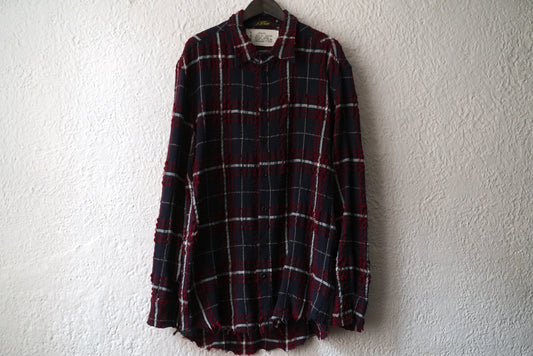 19AW コットンウールチェックシャツコート / ARCHIVIO J.M.Ribot(アルキヴィオ J.M.リボット)