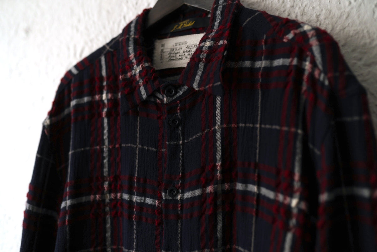 19AW コットンウールチェックシャツコート / ARCHIVIO J.M.Ribot(アルキヴィオ J.M.リボット)