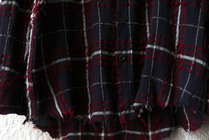19AW コットンウールチェックシャツコート / ARCHIVIO J.M.Ribot(アルキヴィオ J.M.リボット)