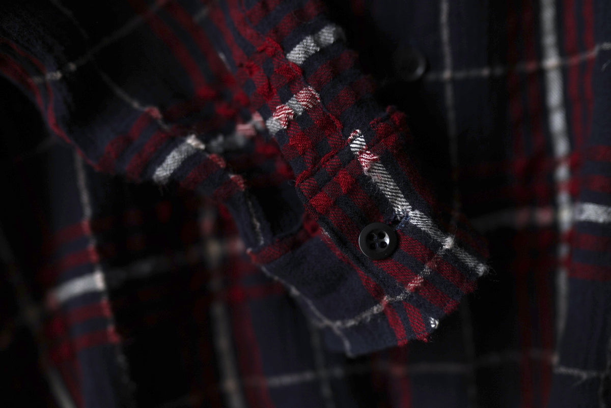 19AW コットンウールチェックシャツコート / ARCHIVIO J.M.Ribot(アルキヴィオ J.M.リボット)